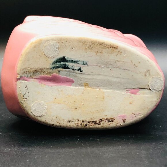 USA Pottery Dusty Rose Nautilus Shell Bud Vase Tropical Coastal Golden Girls - Picture 5 of 12